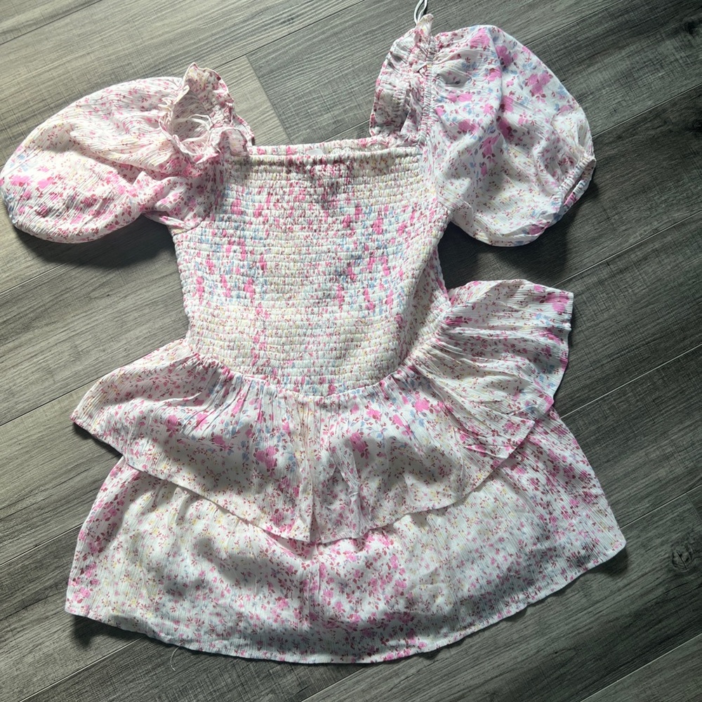 Japna Pink Floral Mini Dress